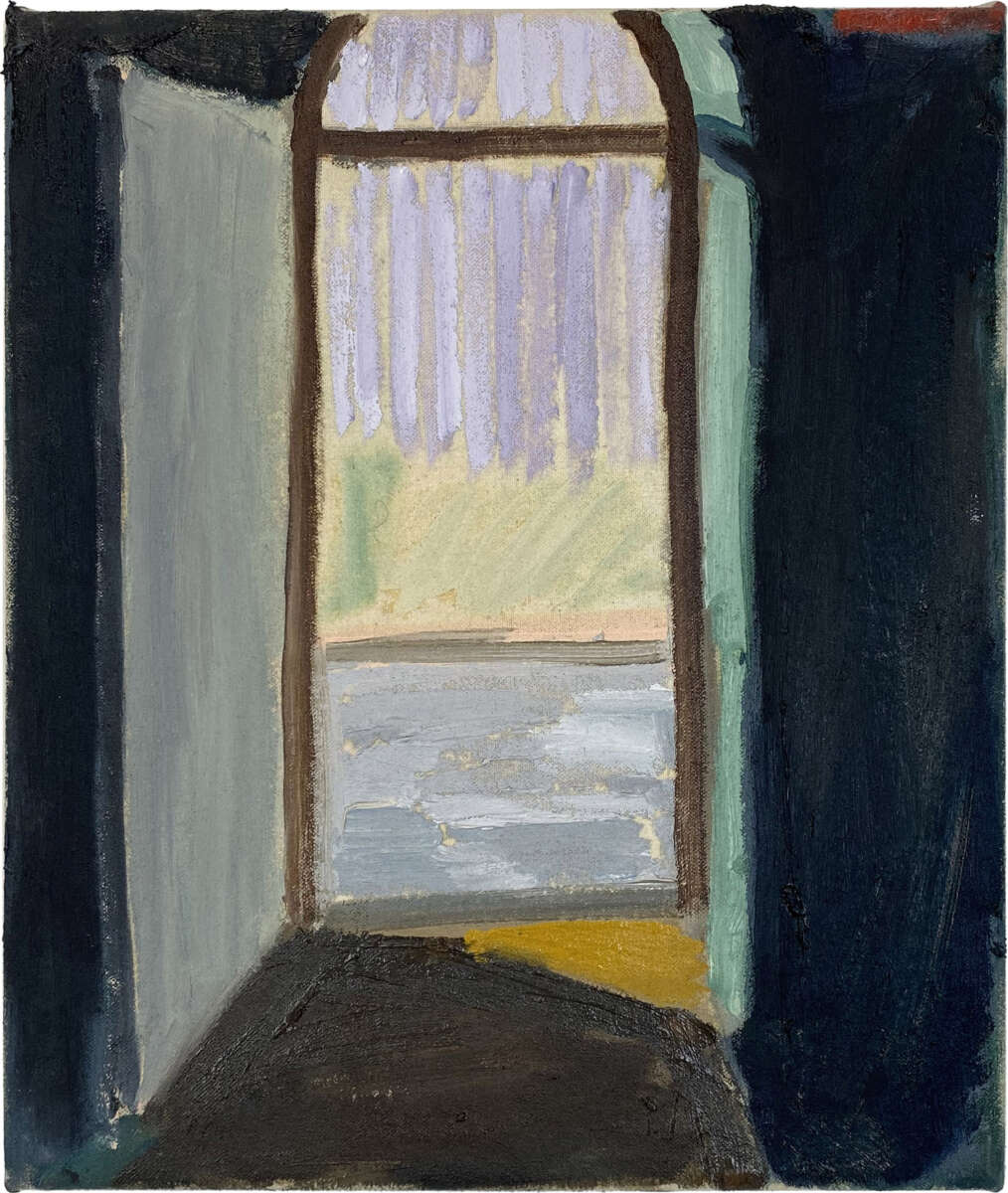 Open Door with Rain