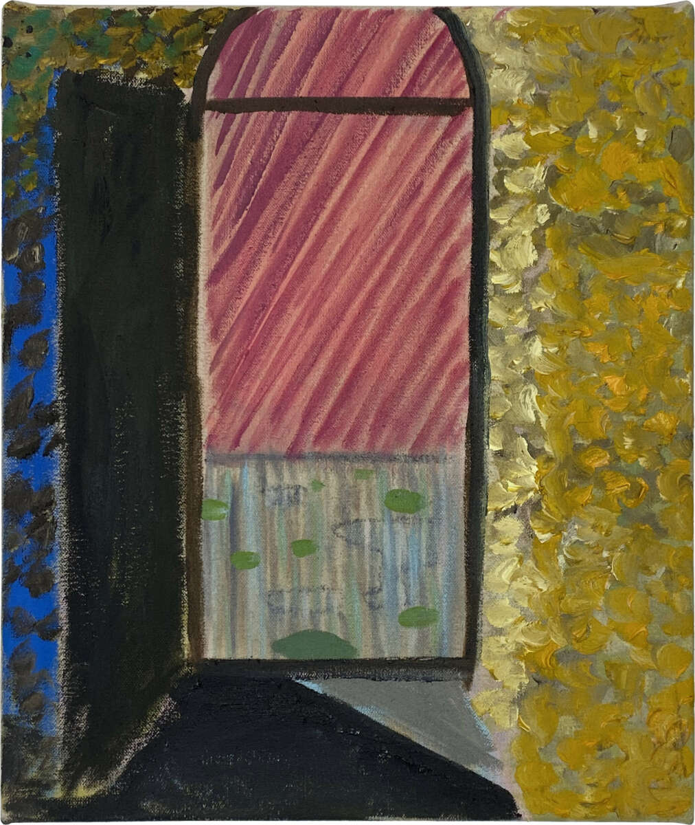 Open Door with Red Rain